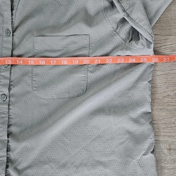 CHICO'S WOMEN SIZE  4 OLIVE GREEN SHIRT - Picture 8 of 8